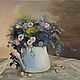 Pintura al óleo sobre lienzo flores Silvestres, Pictures, Ramenskoye,  Фото №1