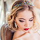 Wedding wreath. Golden blue, Hair Decoration, St. Petersburg,  Фото №1