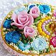 Брошь Матрешка с розовыми розами. Брошь-булавка. Соловьева Елена. Ярмарка Мастеров.  Фото №4
