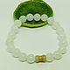 Aer White Quartz Bracelet. Bead bracelet. Selberiya shop. My Livemaster. Фото №4