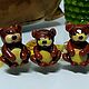 Бусины стеклянные Лэмпворк "Медвежата" стекло lampwork. Бусины. Оксана Искуснова украшения лэмпворк (SOVARTstudio). Ярмарка Мастеров.  Фото №4