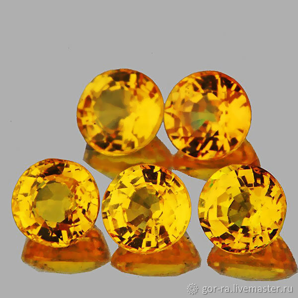 Sapphire yellow 3.5 mm. VVS1, Minerals, Yoshkar-Ola,  Фото №1