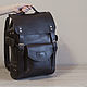 'Hallward' urban leather backpack black. Backpacks. Lemberg Leather. My Livemaster. Фото №6