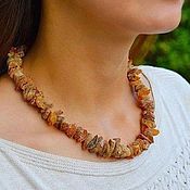 Работы для детей, handmade. Livemaster - original item Raw amber necklace healing jewelry women natural Baltic amber. Handmade.