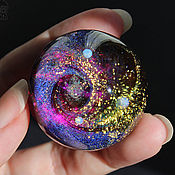 Сувениры и подарки handmade. Livemaster - original item Glass ball Placers. Space Sphere Meditation Universe Cosmos Galaxy. Handmade.