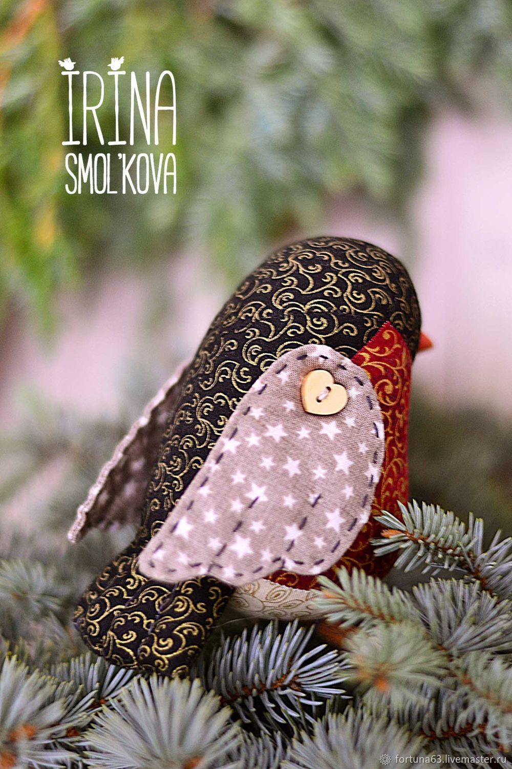textile bird bullfinch shop online on livemaster with christmas toys 2019 usa