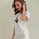 Linen dress 'Lady like' white, dress with lace made of linen. Dresses. mozaika-rus. My Livemaster. Фото №4