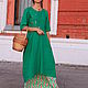 Dress-boho Green. Dresses. Алена Тимофеева (indeeza). My Livemaster. Фото №6