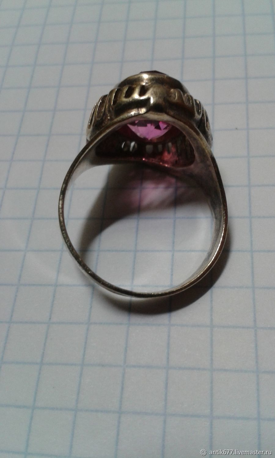 Перстень с турмалином серебро 875 pozolota