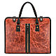 Leather business bag 'Justin' (red antique), Classic Bag, St. Petersburg,  Фото №1