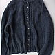 Blue woolen jacket 'Heather' Irish yarn. Cardigans. SolarisArtis. My Livemaster. Фото №5