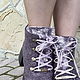  Эко сапожки из шерсти Темный фиолетовый. Ботильоны. Eco Shoes by Julia Pizar. Ярмарка Мастеров.  Фото №5