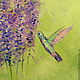 Oil painting on canvas. Lavender Hummingbird. Pictures. Painting gallery of Metsenatova Val. My Livemaster. Фото №4