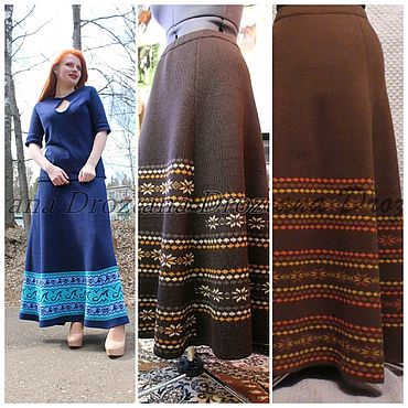 Одежда ручной работы. Ярмарка Мастеров - ручная работа Юбка жаккардовая. Handmade.