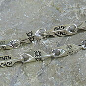 Русский стиль handmade. Livemaster - original item Chain bracelet: Molvinets-Burdocksparty-Perun-Genus-Flower-fern. Handmade.