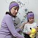 Комплект повязок из полушерсти для мамы и дочки. Повязки. Аксессуары, которые сближают!. Интернет-магазин Ярмарка Мастеров.  Фото №2