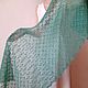  Downy openwork stole Green emerald. Wraps. KnitLaceDreams. Online shopping on My Livemaster.  Фото №2