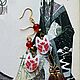 Серьги "Маски кицунэ" с кисточками. Серьги-кисти. Лесное царство одной лисы. Ярмарка Мастеров.  Фото №5