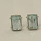 Poussettes with natural aquamarine rectangular (Transbaikalia) in 925 silver. Stud earrings. marusjy. My Livemaster. Фото №5