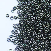 Материалы для творчества handmade. Livemaster - original item Demi Round Beads 11/0 No. №89 Green Metallic 5g Japanese Beads. Handmade.