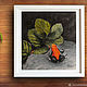 Картина акварель Оранжевая лягушка. Природа. Пейзаж. Цветы. Древолаз, Картины, Королев,  Фото №1