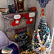 Рождественская гостиная, Румбокс, Диорама. Румбоксы. DecoRina. Ярмарка Мастеров.  Фото №10
