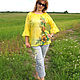 Blouse 'Flowers of summer' batik, cotton. Blouses. studiya. Online shopping on My Livemaster.  Фото №2