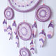 Big purple and pink lace dreamcatcher with crocheted feathers, Dream catchers, St. Petersburg,  Фото №1