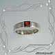 Ring 'Smooth square' 925 silver, garnet. Rings. MaksimJewelryStudio. My Livemaster. Фото №6