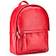 Leather backpack 'Stephania' (red), Backpacks, St. Petersburg,  Фото №1