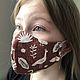 Máscara protectora de tela 2 capas de lino. Protective masks. molinialife. Ярмарка Мастеров.  Фото №4
