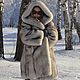 Заказать Шуба из меха финского вуалевого песца. С капюшоном. Zimma. Ярмарка Мастеров. . Шубы Фото №3