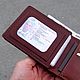 Портмоне для удостоверения и денег "Альянс-15 ПРО". Портмоне. Кожевенная мастерская 'Гранден'. Ярмарка Мастеров.  Фото №6