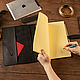 A4 notebook with adjustable buckle made of genuine leather. Notebook. KulikovCraft. Ярмарка Мастеров.  Фото №4