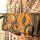 Leather clutch 'with a Japanese dragon'. Clutches. schwanzchen. My Livemaster. Фото №4
