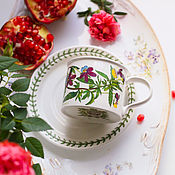 Посуда handmade. Livemaster - original item Vintage tea pair Portmeirion Botanic Garden. Handmade.