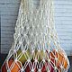 Order  cotton macrame with a wide bottom. Marymakrame. Livemaster. . String bag Фото №3