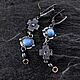 Серьги с бирюзой длинные. Серьги классические. ЖуЖа_jewelry. Ярмарка Мастеров.  Фото №4