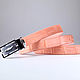 Cinturón de mujer de cuero genuino de cocodrilo, ancho 2.5 cm IMA3000UP, Straps, Moscow,  Фото №1