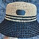 Raffia panama hat/ straw hat (black and straw). Hats1. Vjazalochka. Online shopping on My Livemaster.  Фото №2