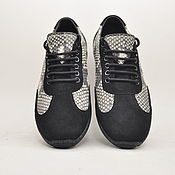 Обувь ручной работы handmade. Livemaster - original item Sneakers made of genuine python leather and genuine suede.. Handmade.