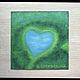 Oil pastel painting of the lake in the form of a heart'In Italian'»280h280mm. Pictures. chuvstvo-pozitiva (chuvstvo-pozitiva). My Livemaster. Фото №4