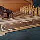 El ajedrez y la mesa de los Vikingos. Chess. WOODMELODY. Ярмарка Мастеров.  Фото №5