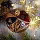 Glass Christmas ball Theater in a wooden box. Christmas decorations. ArtAnett_vitrage (Anna). My Livemaster. Фото №5