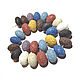 Lava volcanic 17h12 mm mix colors beads roundels, Beads1, Stupino,  Фото №1