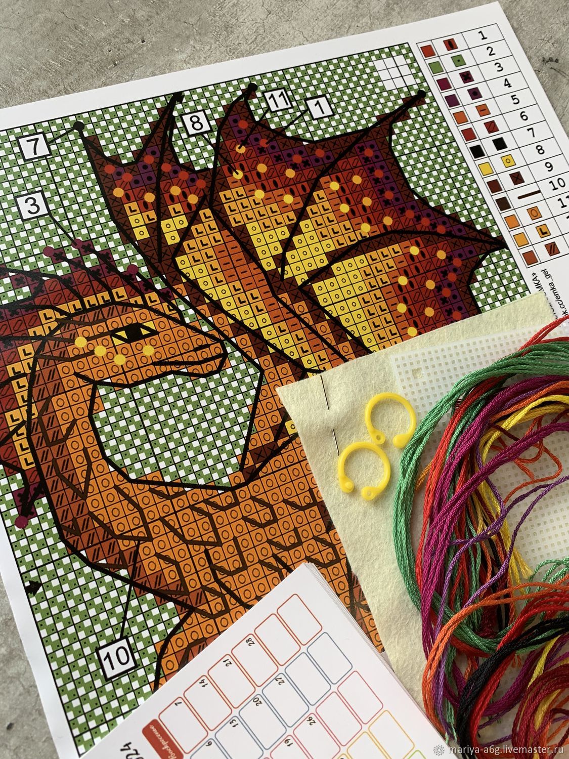 Набор для вышивки - календарь \"Дракон\" в интернет-магазине Ярмарка ...