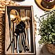 Dark oak cutlery drawer. Utensils. Foxwoodrus. Online shopping on My Livemaster.  Фото №2