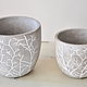 Pots Concrete Twigs Set of 2 Provence Country Style. Pots1. Decor concrete Azov Garden. My Livemaster. Фото №5