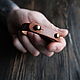Order Narrow leather men's bracelet (brown) gift for February 23. odalgoods (odalgoods). Livemaster. . Hard bracelet Фото №3