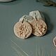 Round earrings with floral bas-relief, Earrings, Moscow,  Фото №1